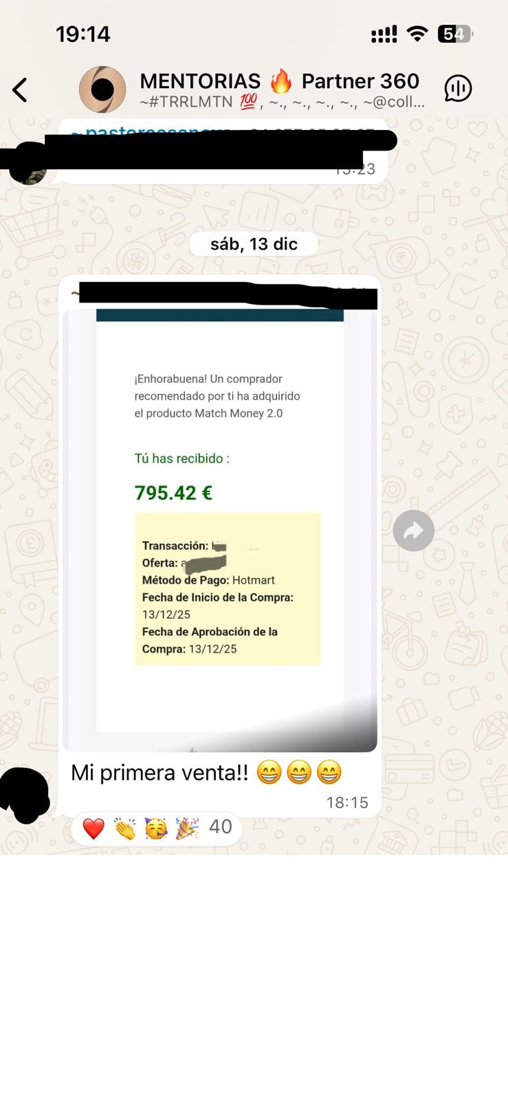 Comisión 700.56€ alumno Partner 360