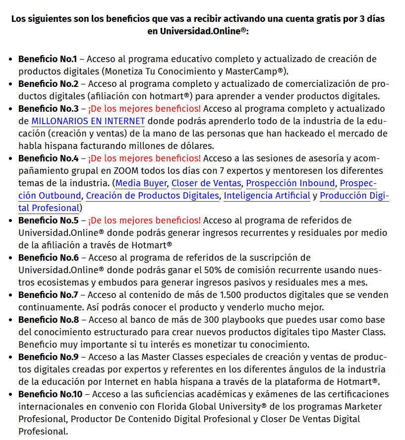 Los 10 beneficios de activar tu cuenta gratuita de 3 días en Universidad Online — programas, mentorías, afiliación y certificaciones incluidas